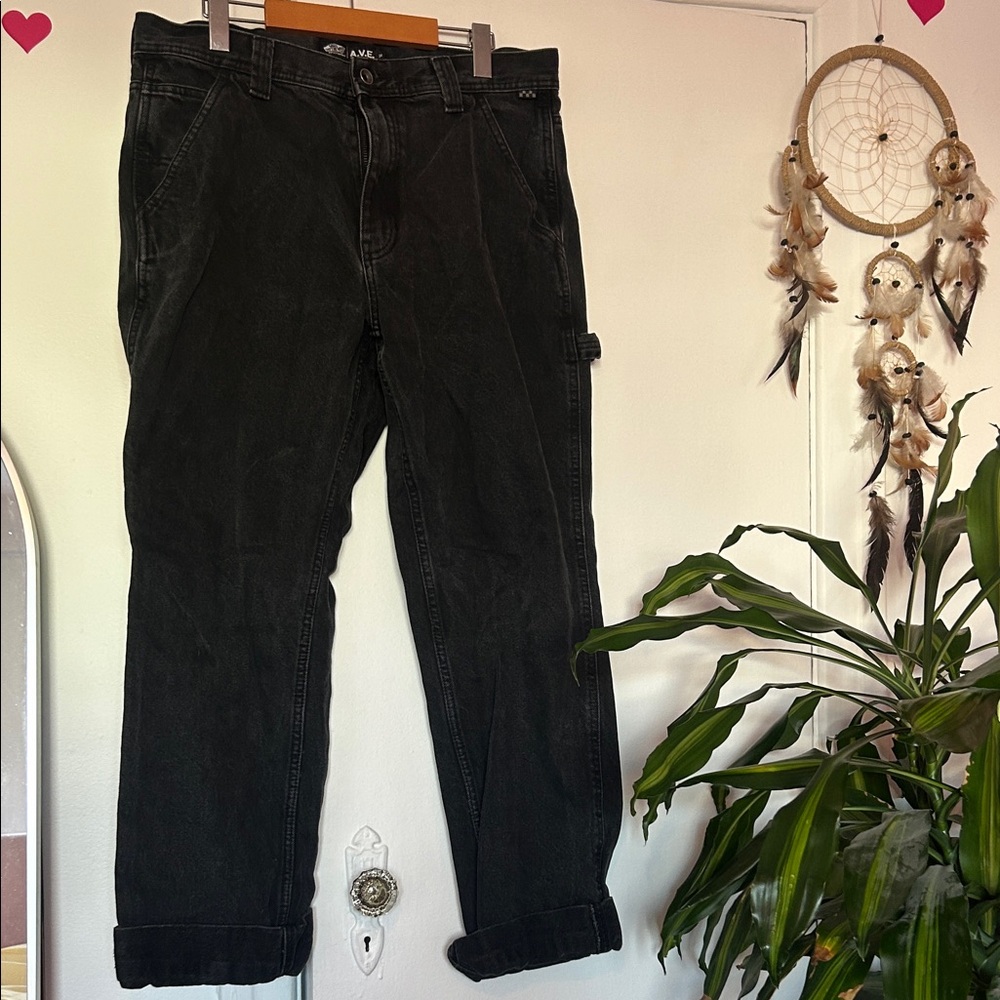 Vans Men’s Slim Straight Jeans in Black